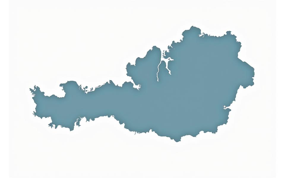 Interactive map of Austria highlighting ASF Viertel RoadCare's extensive service coverage areas, with emphasis on major motorways like A1, A7, A8, A9