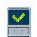 Icon depicting a digital highway sign with a checkmark, symbolizing digital vignette activation