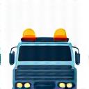 Icon depicting a tow truck with flashing lights, symbolizing emergency roadside assistance