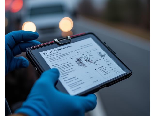 ASF Viertel RoadCare technician taking photos of vehicle damage for insurance documentation