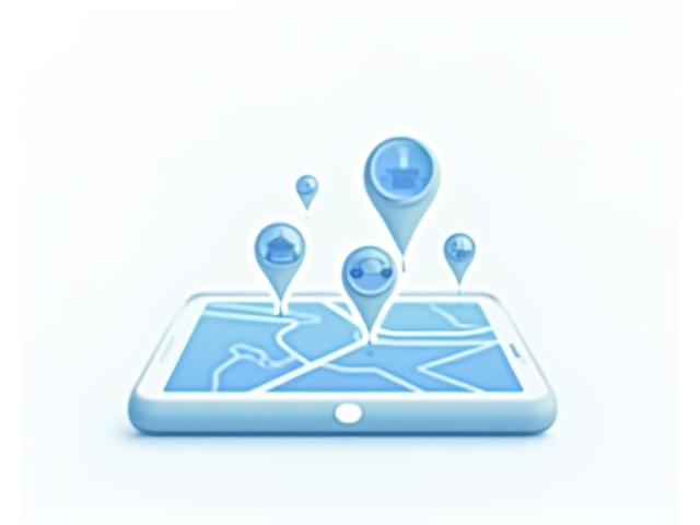 Abstract illustration of a smartphone screen showing location data points on a digital map, with secure padlock icons, representing safe data collection for roadside assistance.