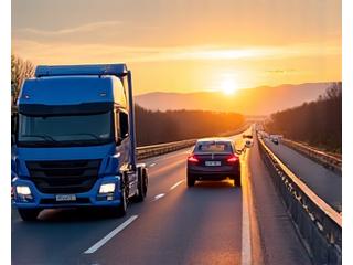 A tow truck preparing to tow a disabled vehicle on an Austrian highway